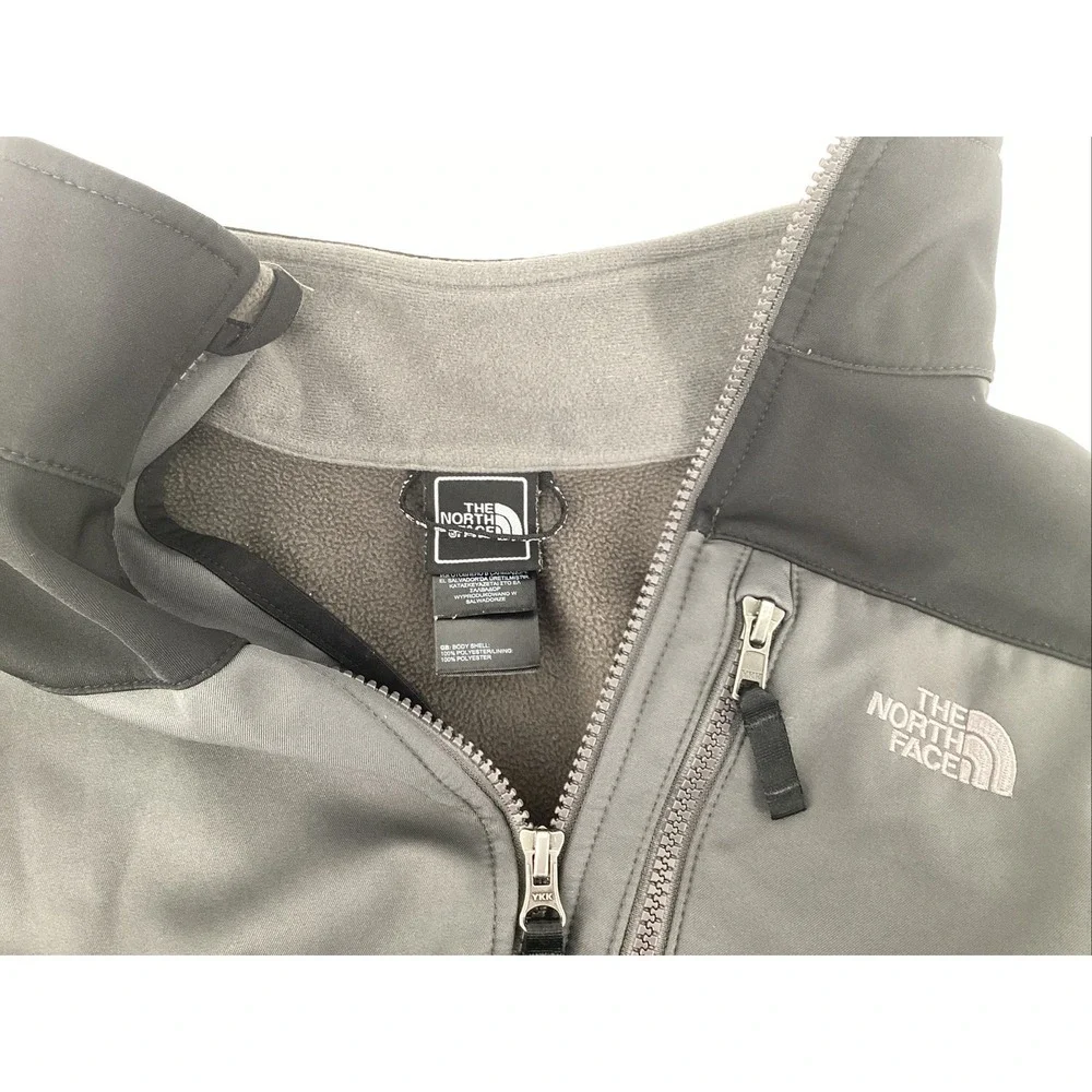 The North Face Boys XL Jacket Black Soft Shell Full Zip